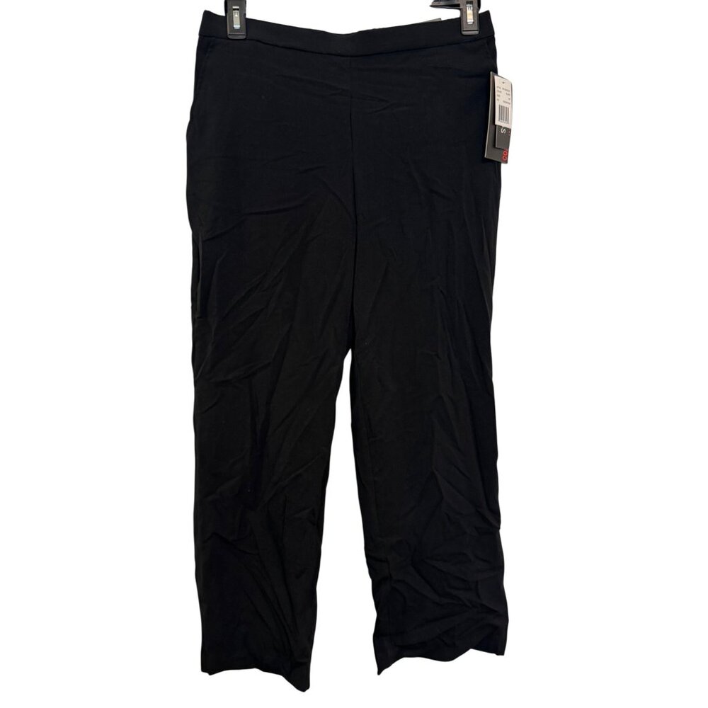 Briggs Womens Petite Comfort Waistband Slimming Black Pants 12P Relaxed Fit Mode